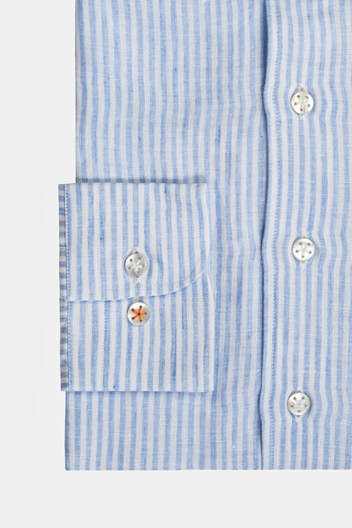 Light Blue Striped Linen Shirt