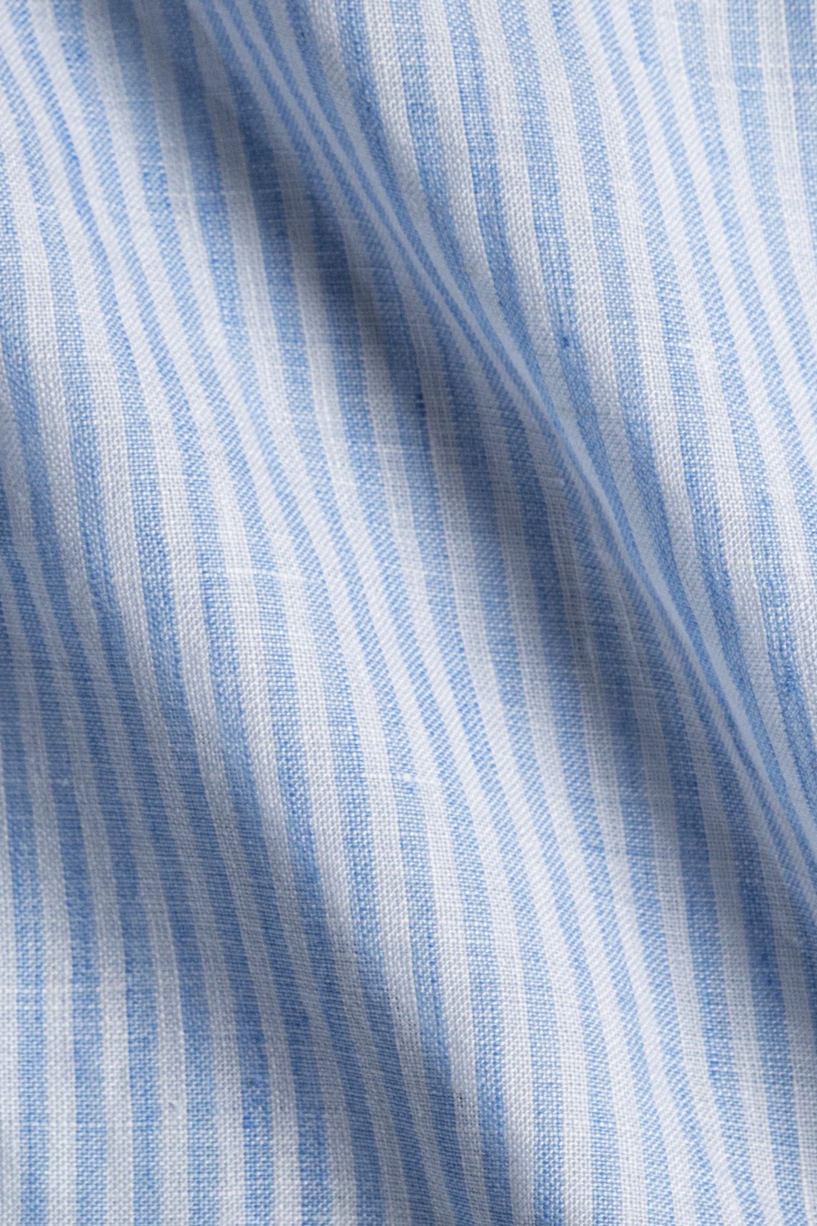 Light Blue Striped Linen Shirt