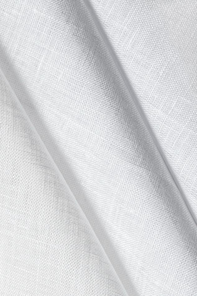 White & Bordeaux Linen Pocket Square