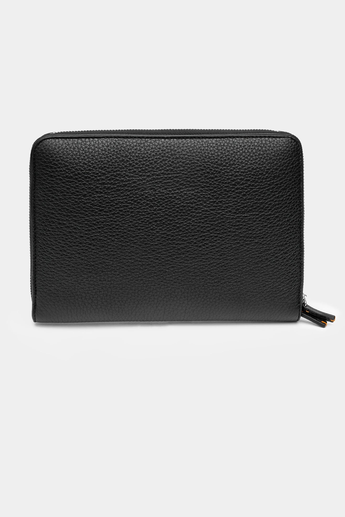 Black Leather Wallet with front pocket