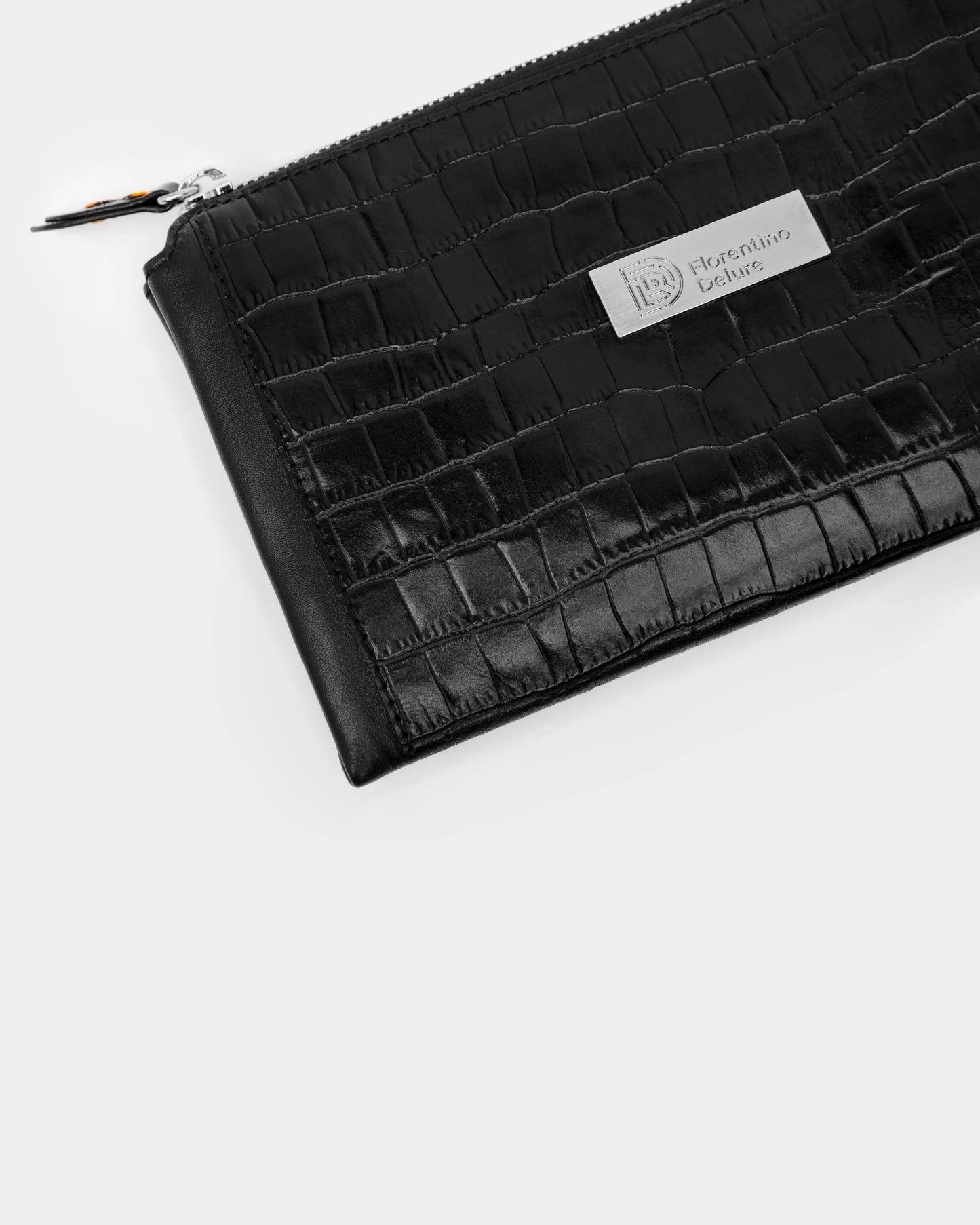 Black Zip Leather Wallet