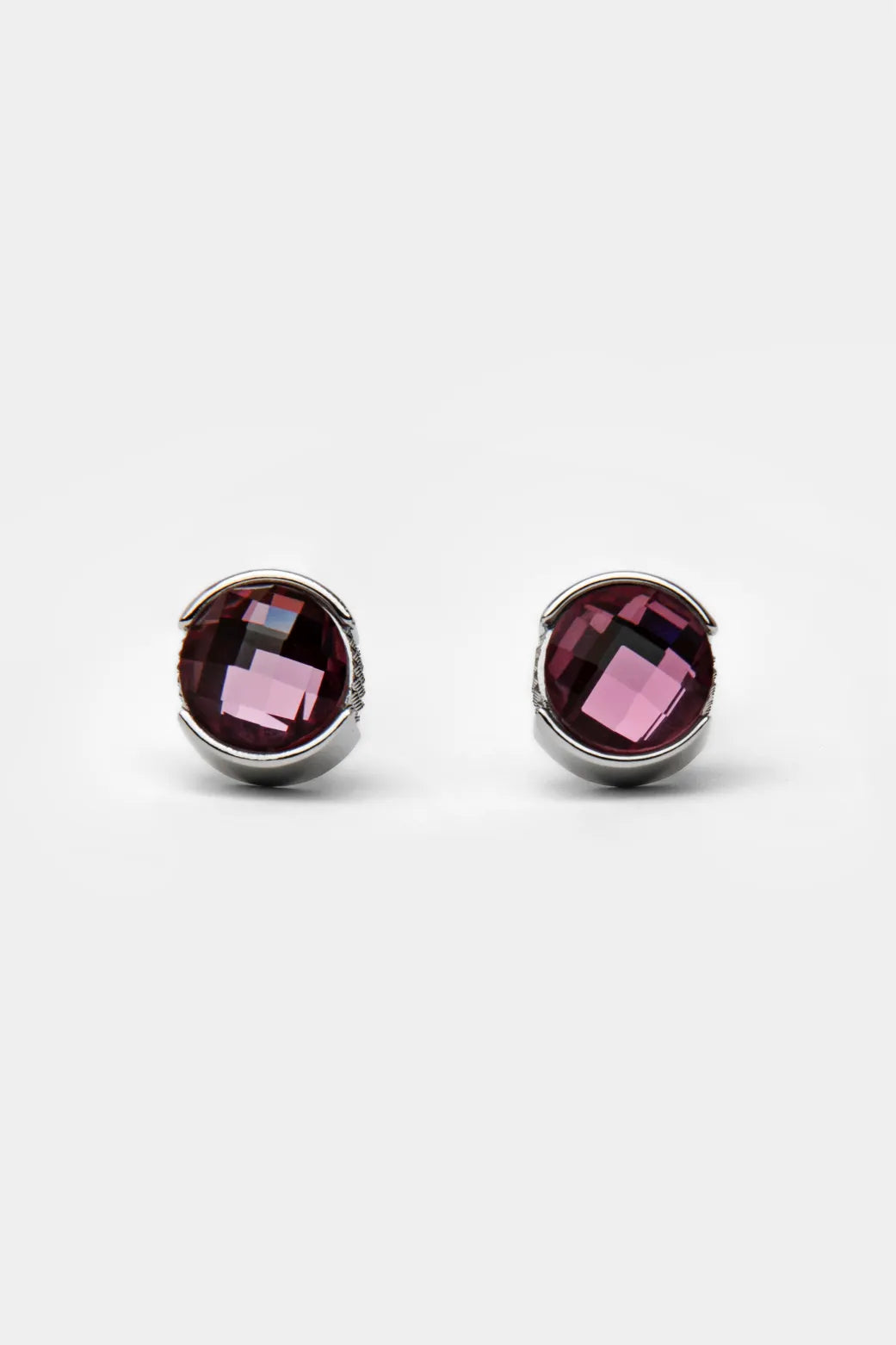 Purple Round Cufflinks