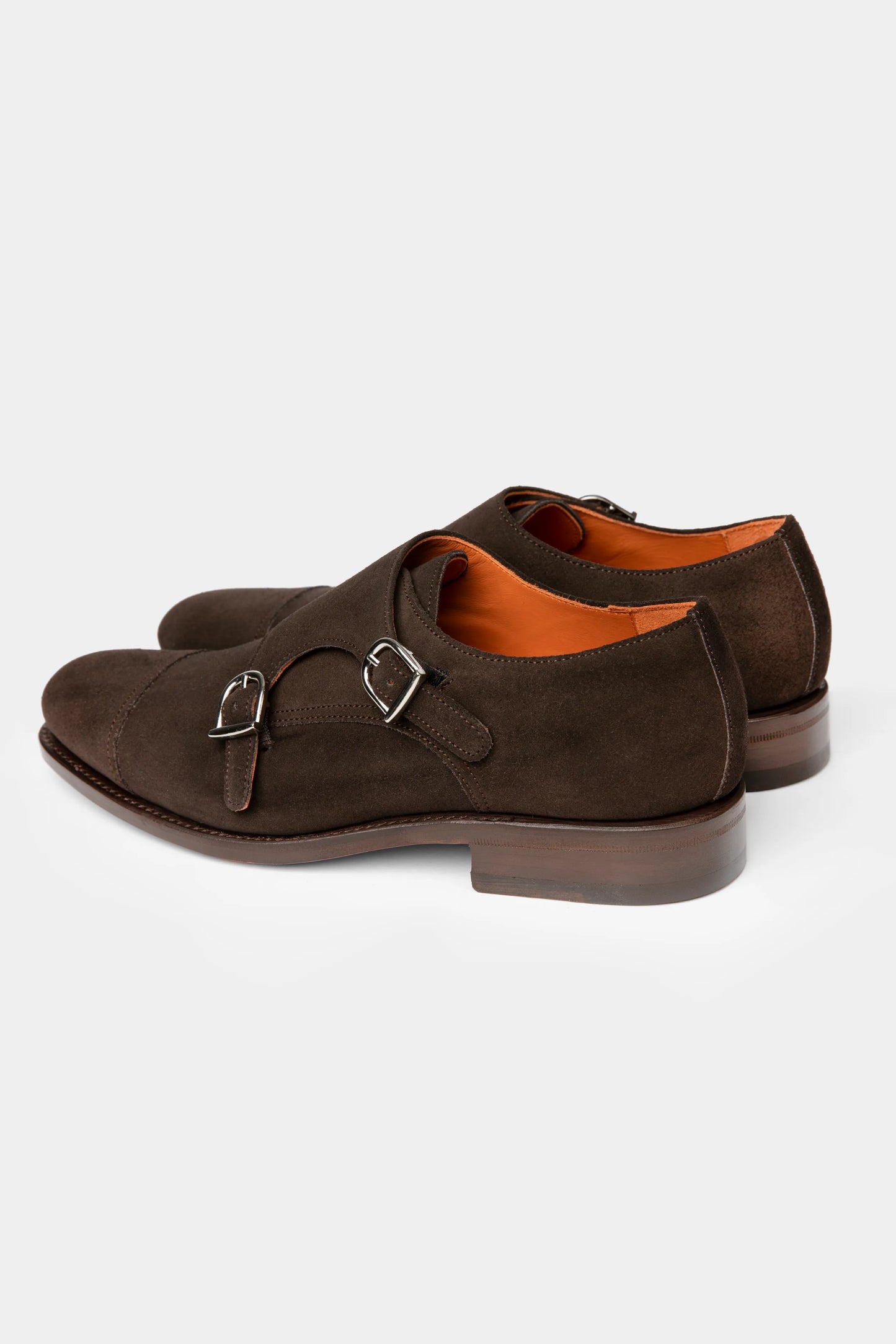 Dark Brown Suede Monks