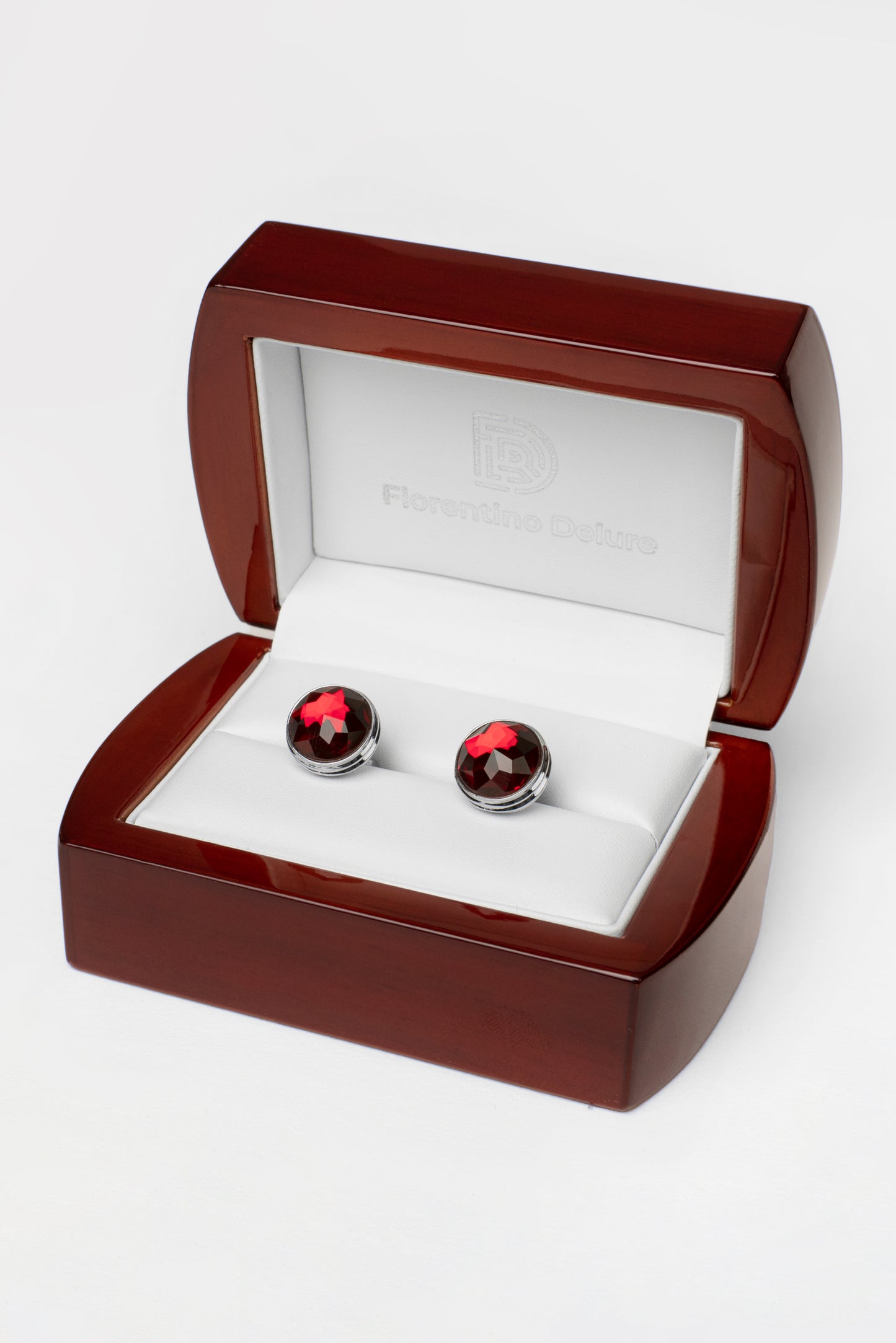 Red Round Cufflinks