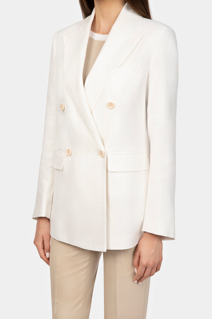 White Linen Luna Jacket