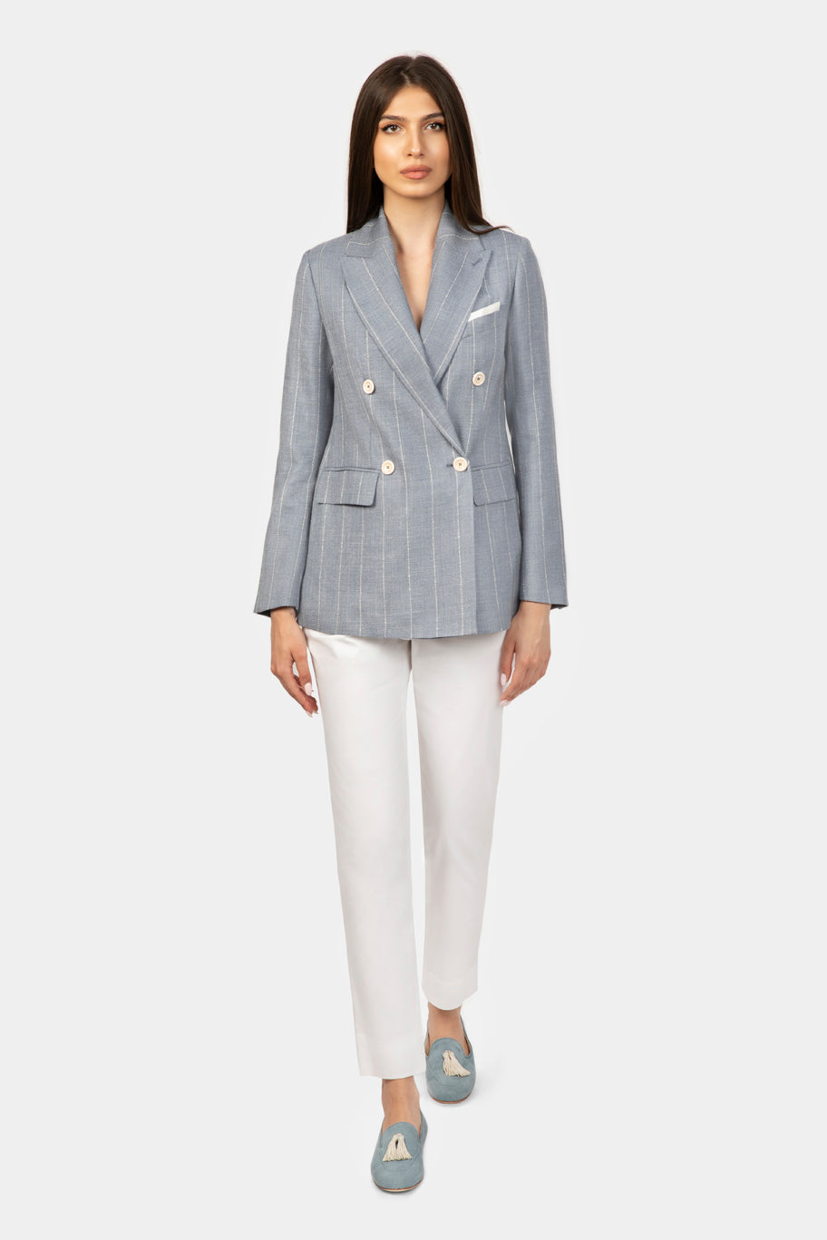 Light Blue Stripe Luna Jacket