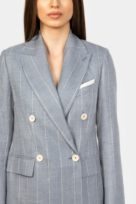 Light Blue Stripe Luna Jacket