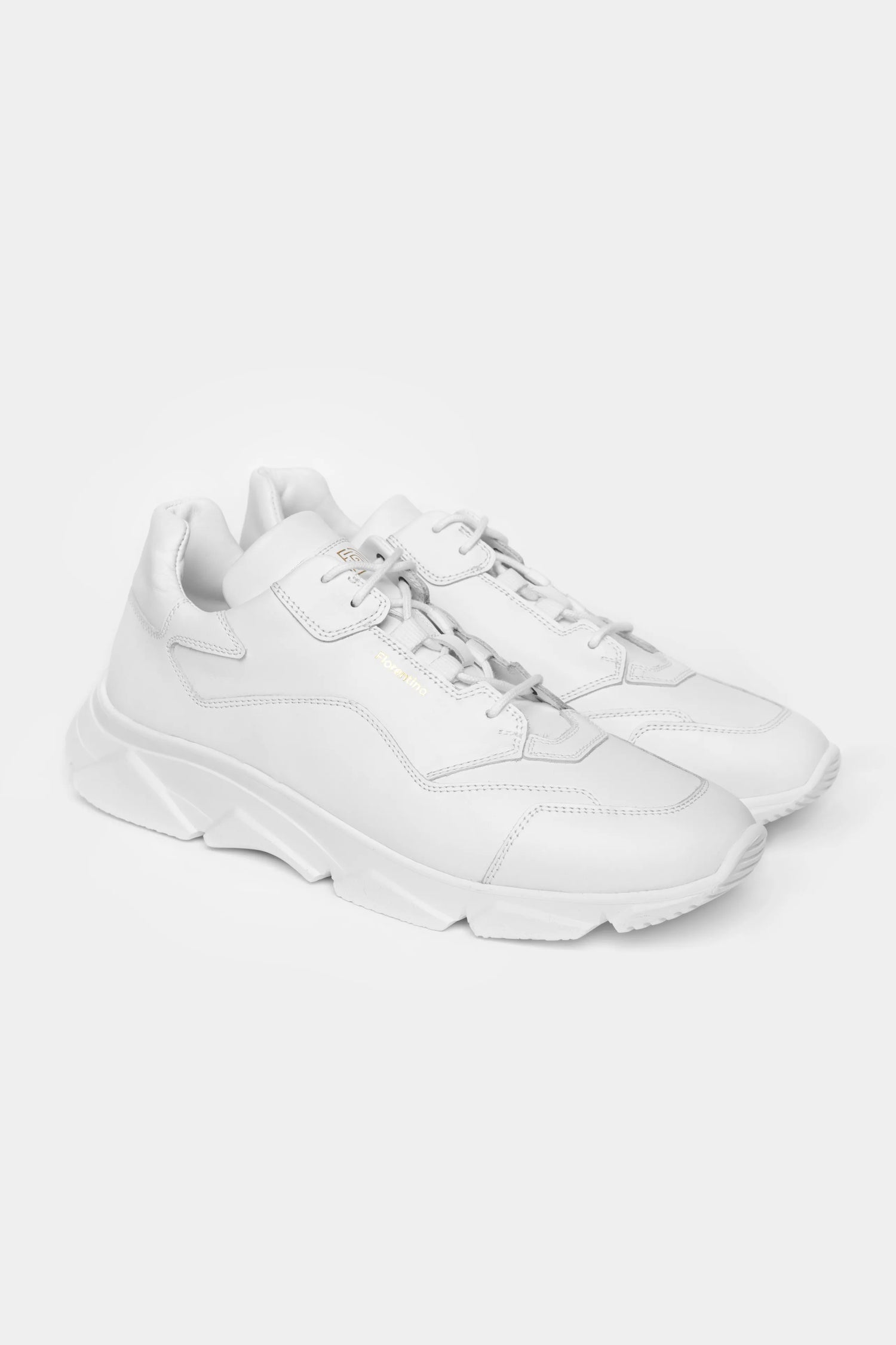White Leather Athletic Sneakers