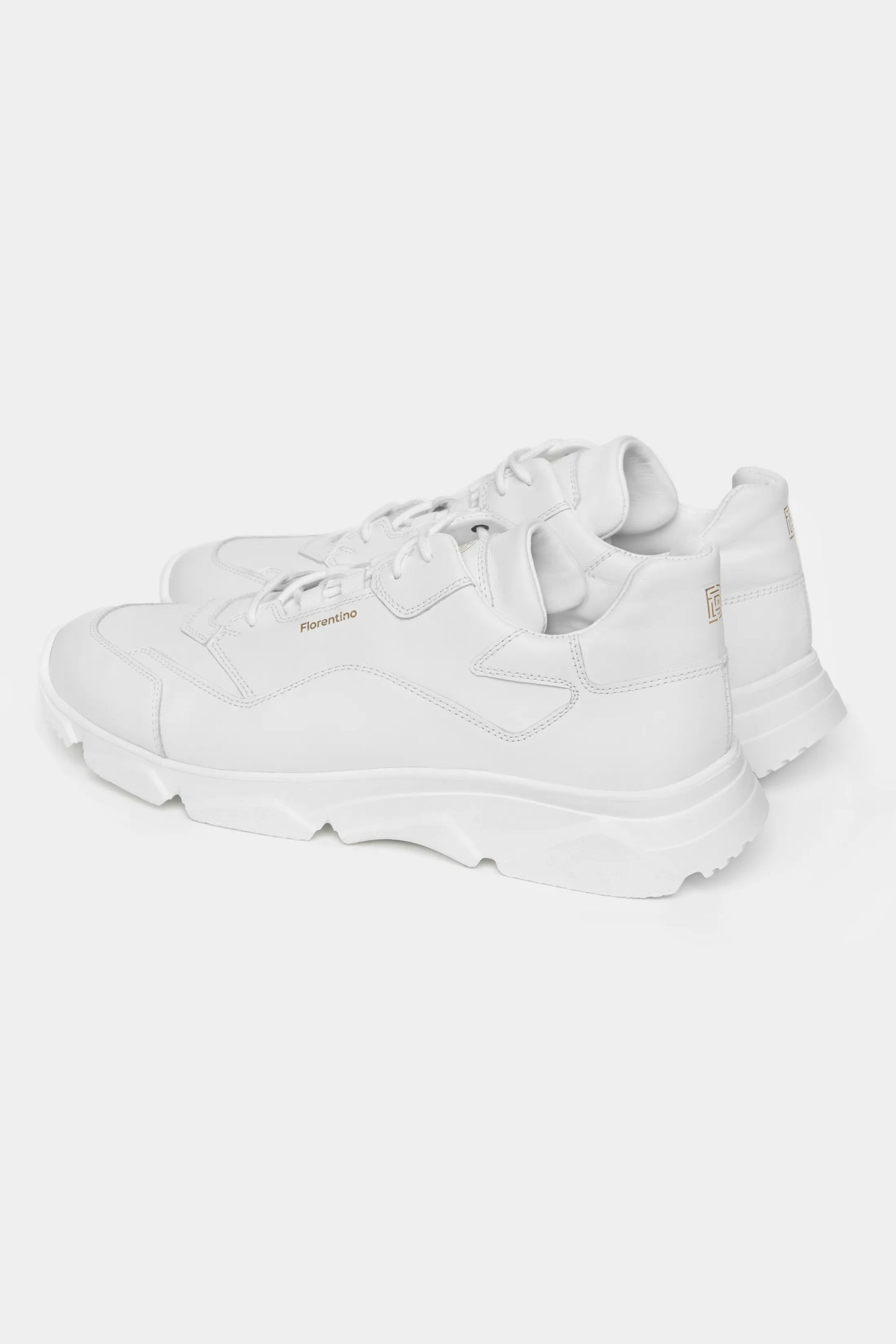 White Leather Athletic Sneakers