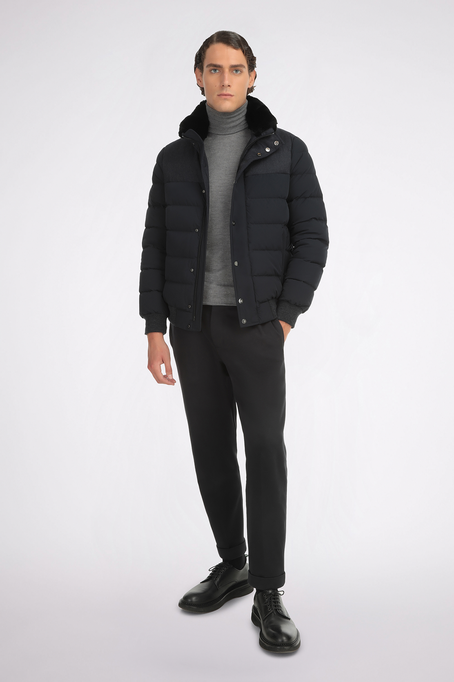 Navy Puffer Jacket