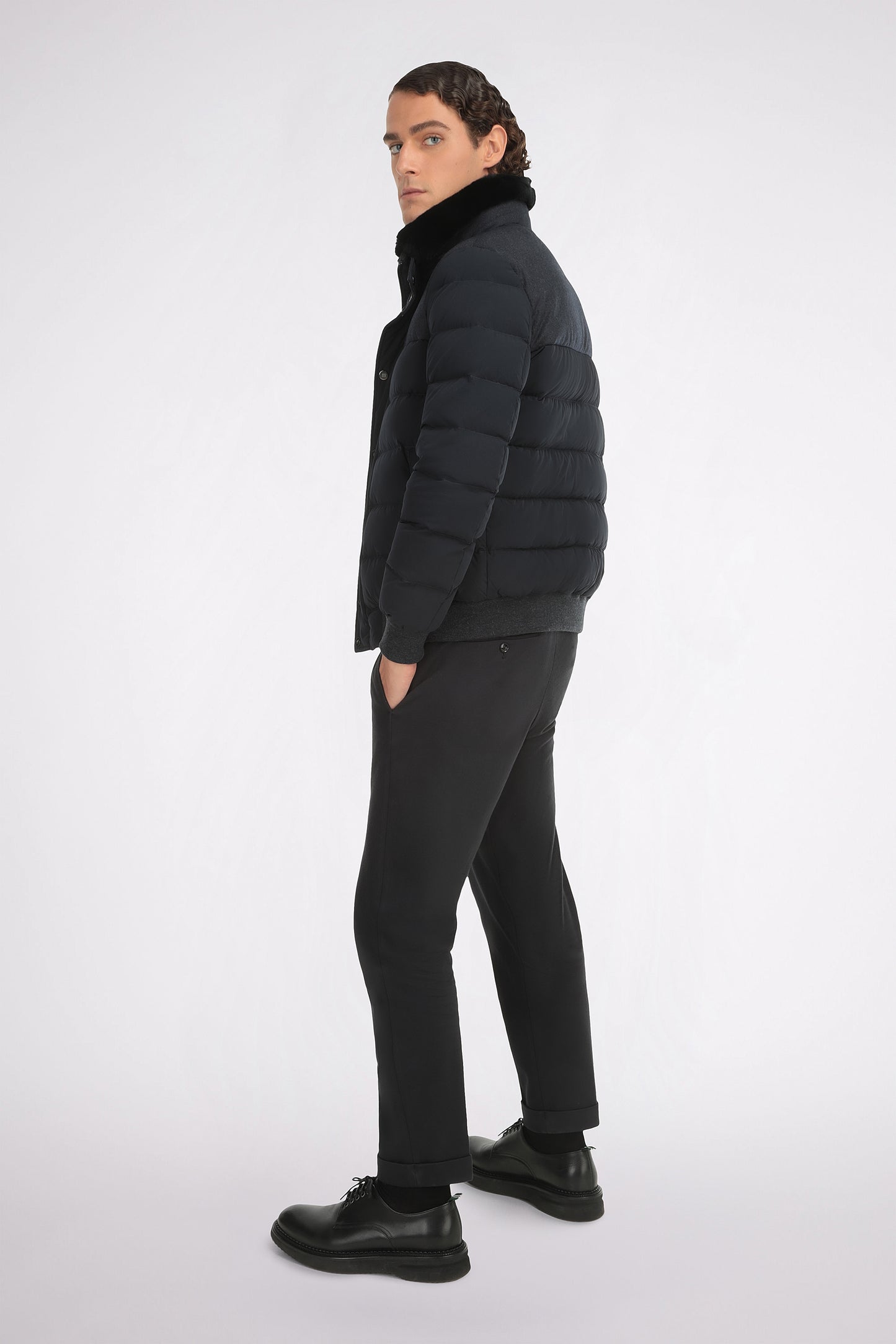 Navy Puffer Jacket