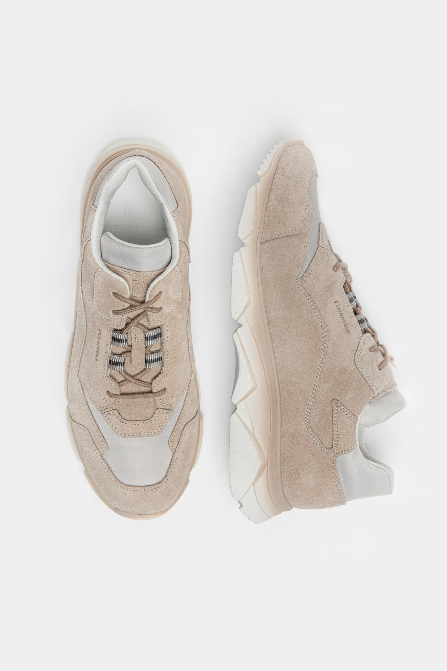 Beige Suede Athletic Sneakers - Florentinodelure