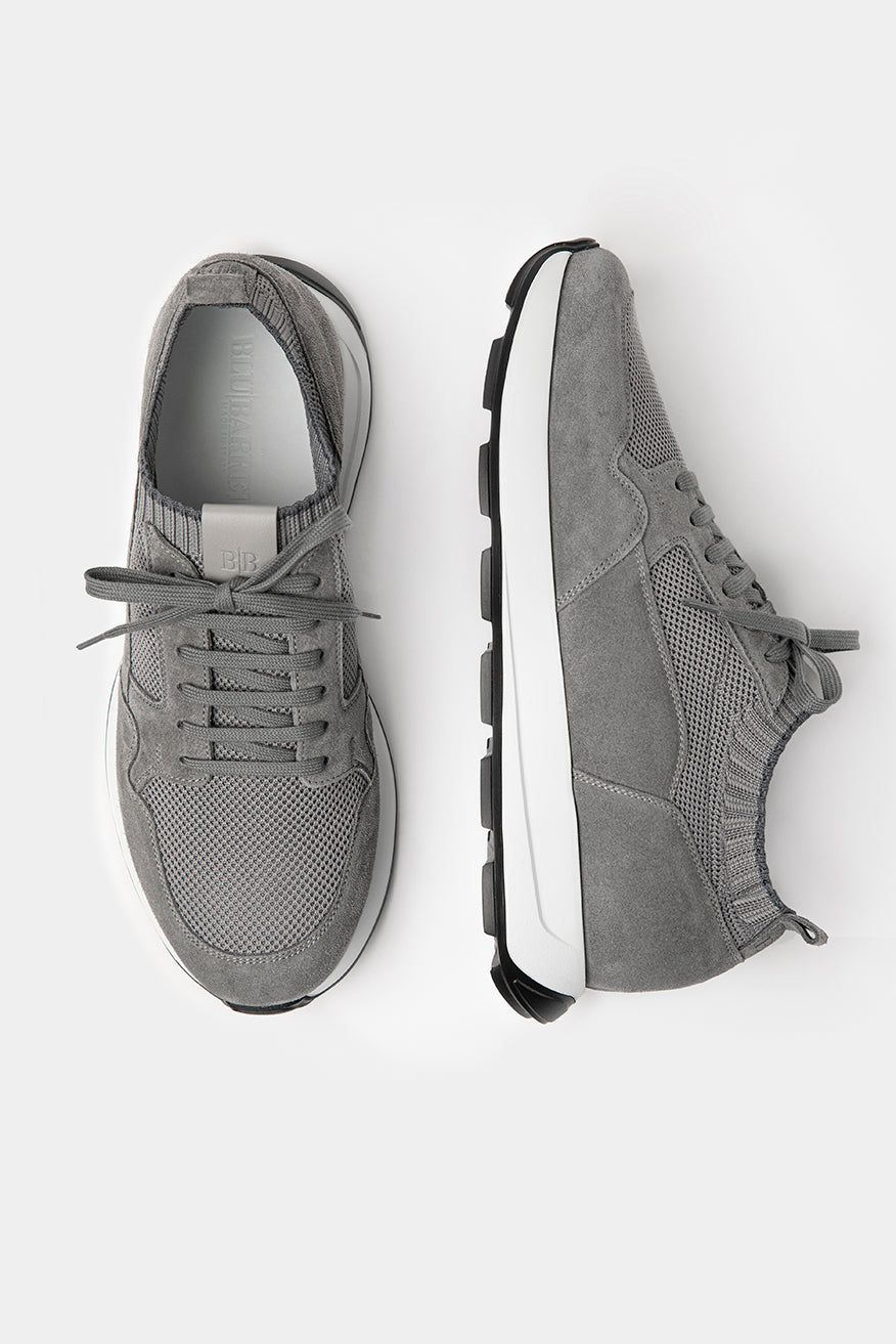 Grey Athletic Knit Sneakers