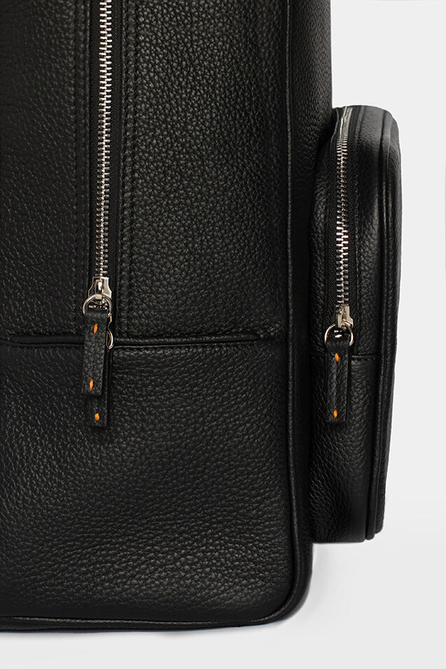 Black Leather Backpack