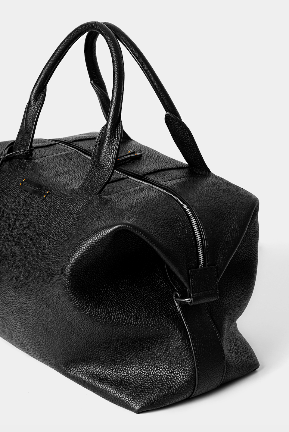 Black Leather Tote Bag