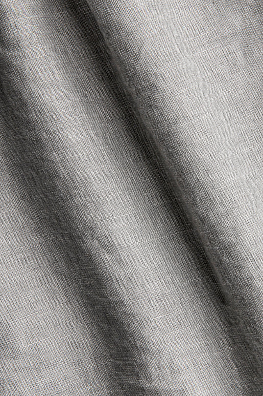 Textură detaliată pantaloni FLEXO gri din in, Florentinodelure.