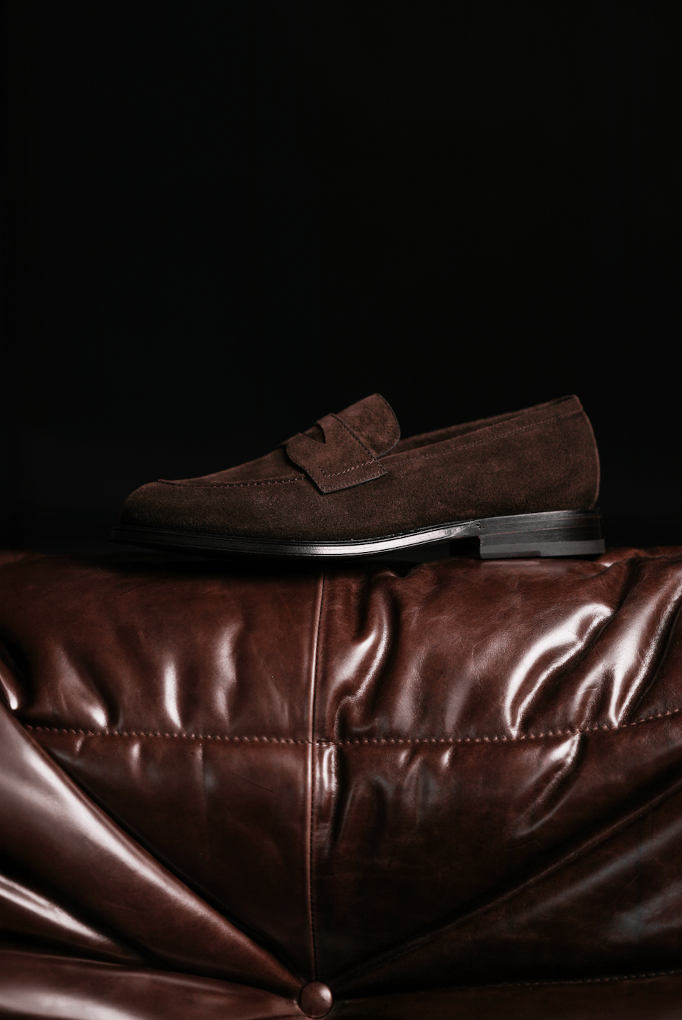 Dark Brown Suede Loafers