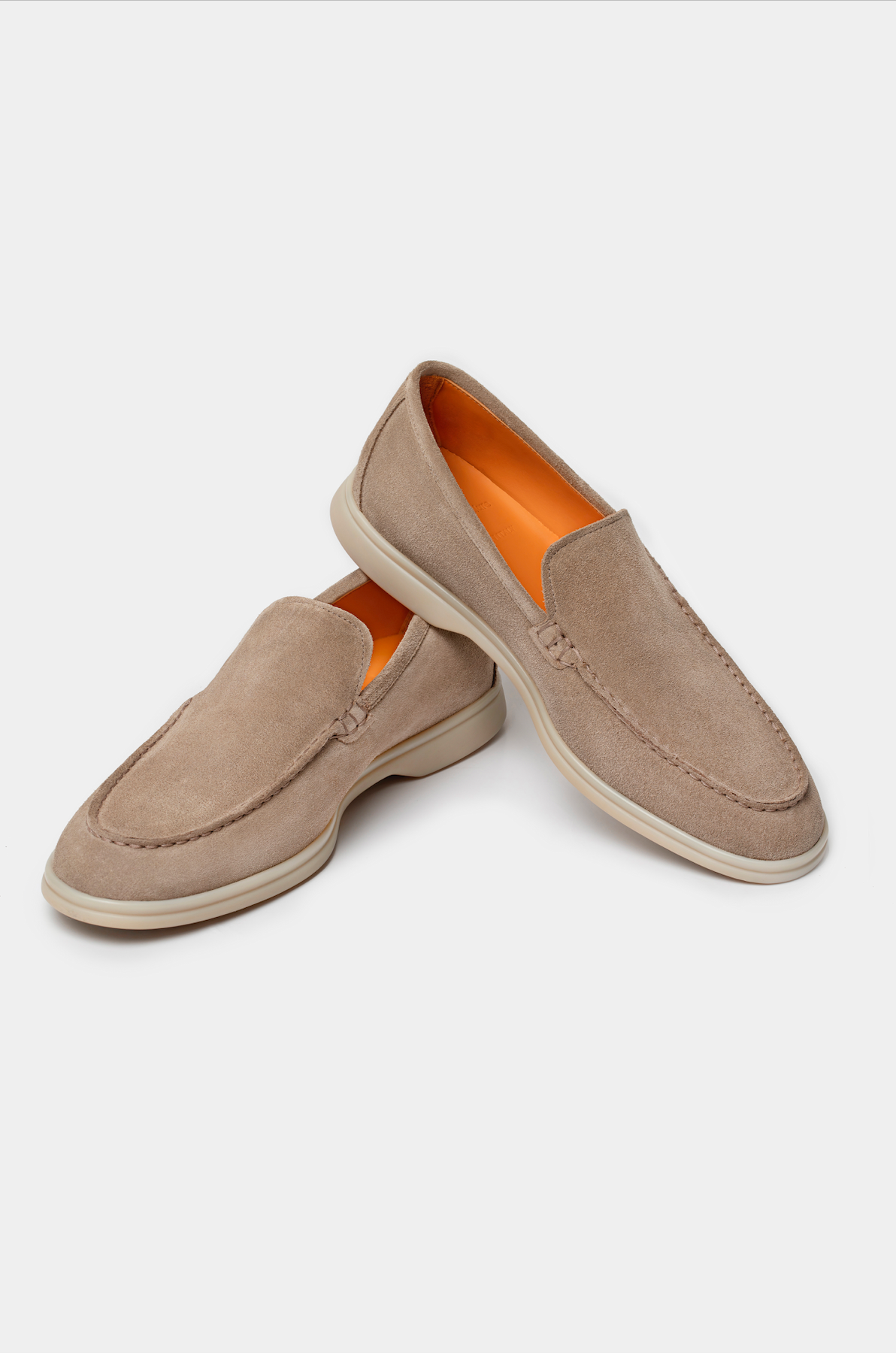 Beige Summer Walk Suede Loafers