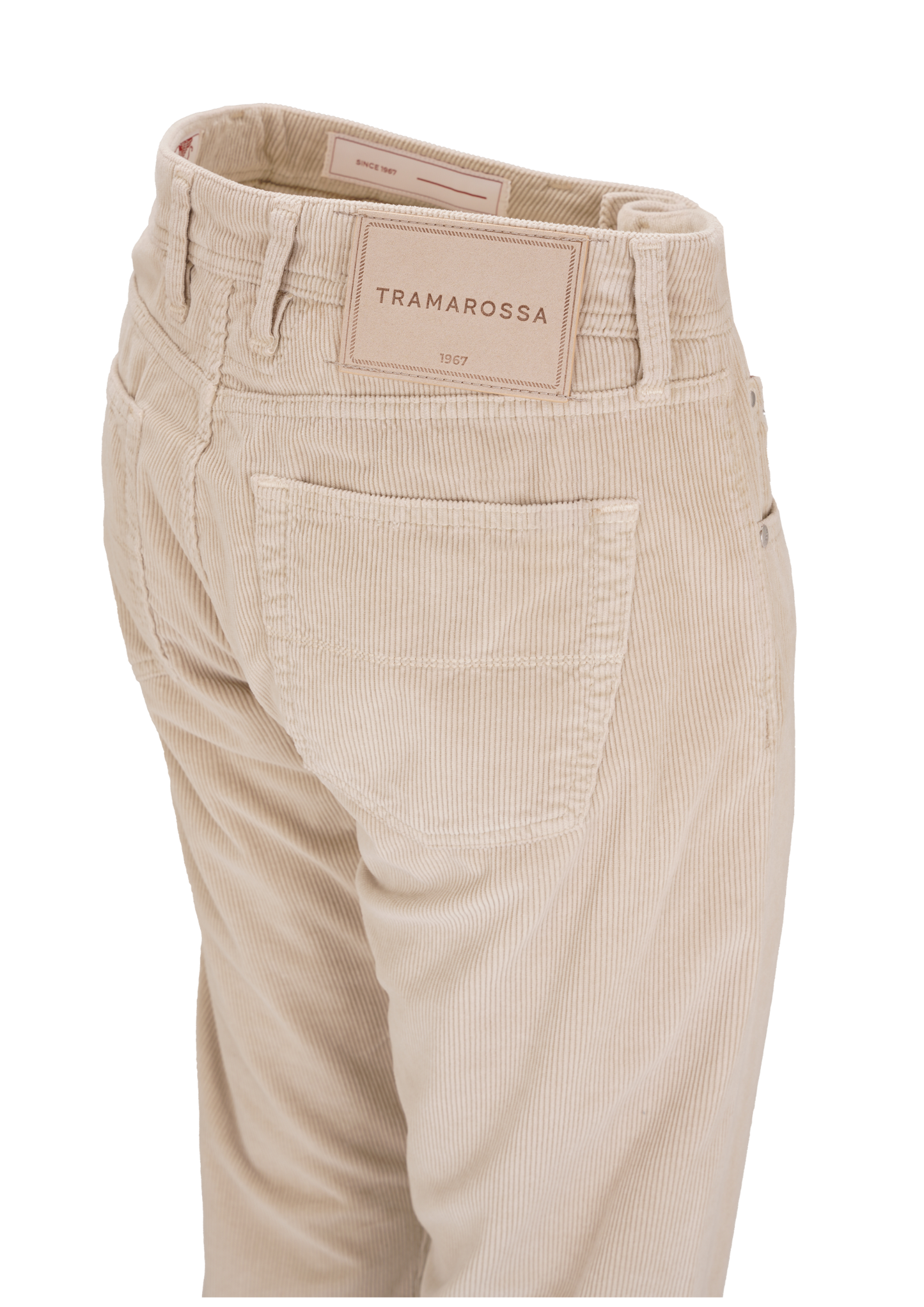 Tramarossa Men's Beige Straight Corduroy Jeans