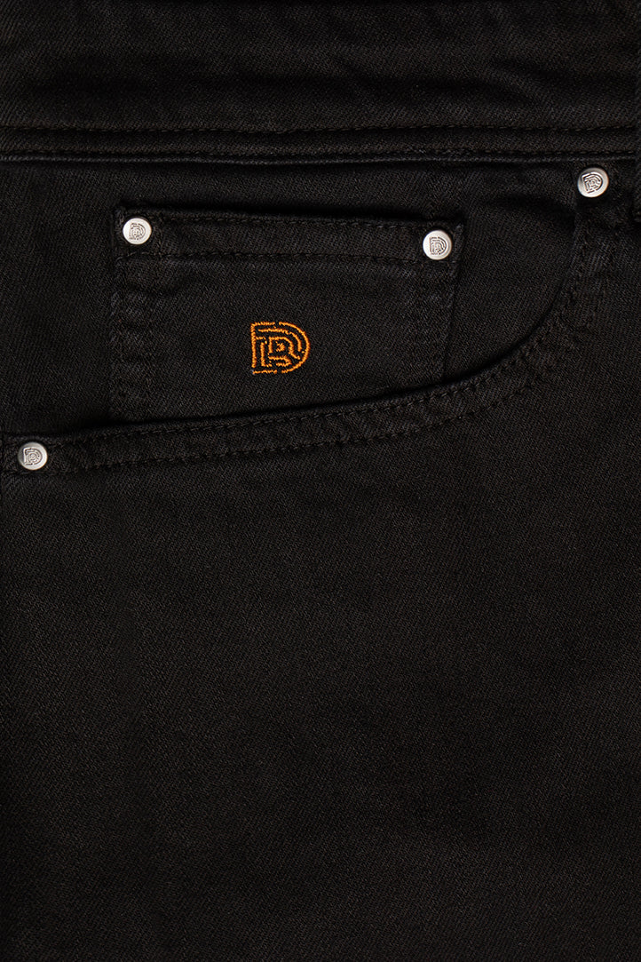 Black 5-Pocket Regular Trousers