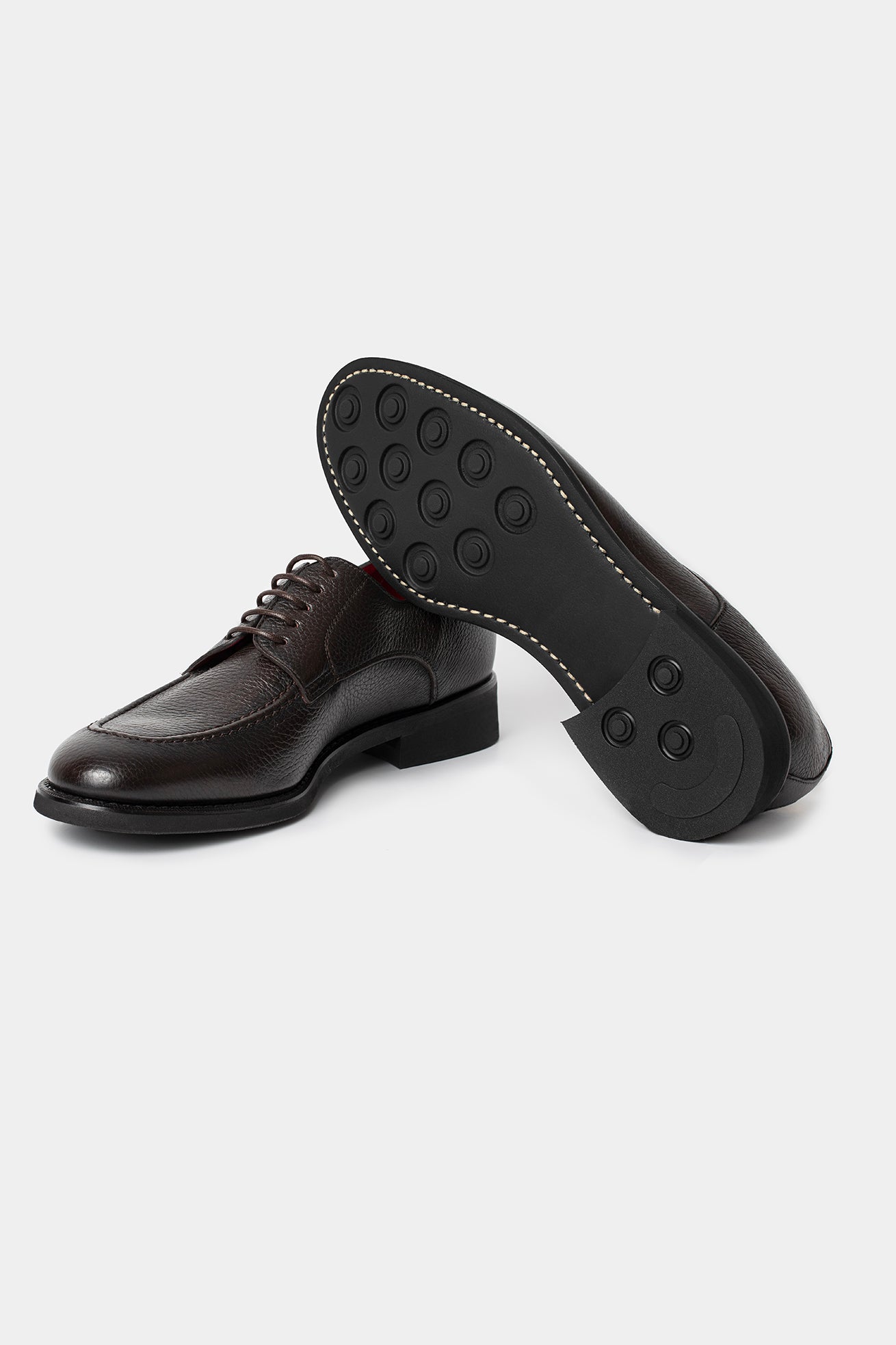 Dark Brown Deer Derby Shoes