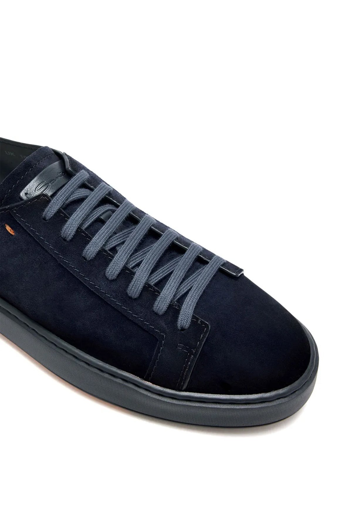 Sneakers Santoni din piele întoarsă bleumarin