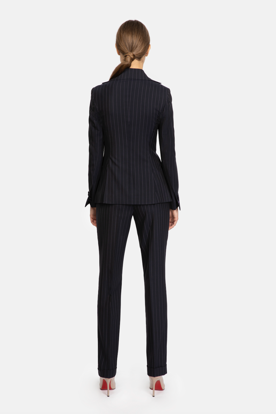 Striped Navy Curve Suit