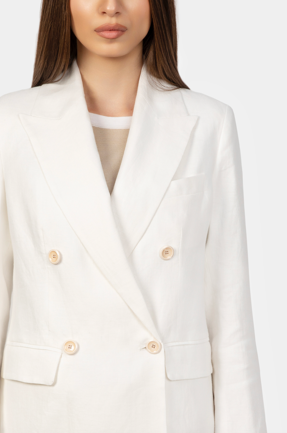 White Linen Luna Jacket