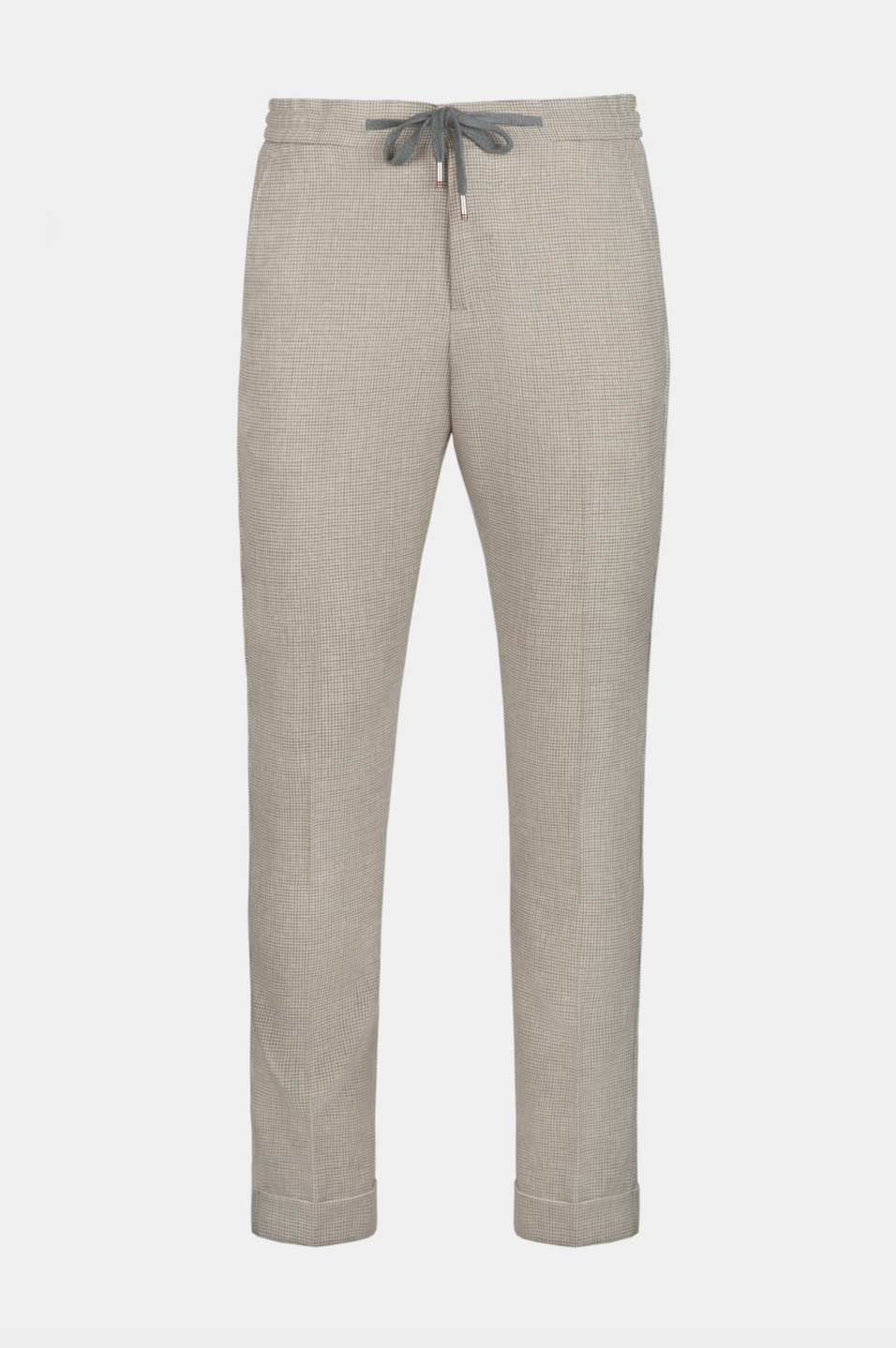 Beige Houndstooth FLEXO Trousers