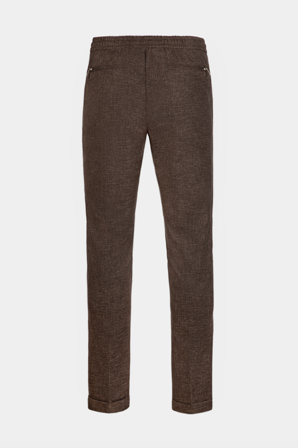 Dark Brown Houndstooth FLEXO Trousers