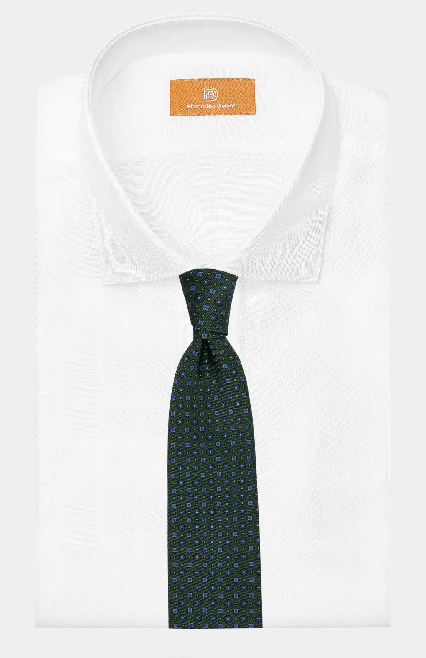 Green Print Tie