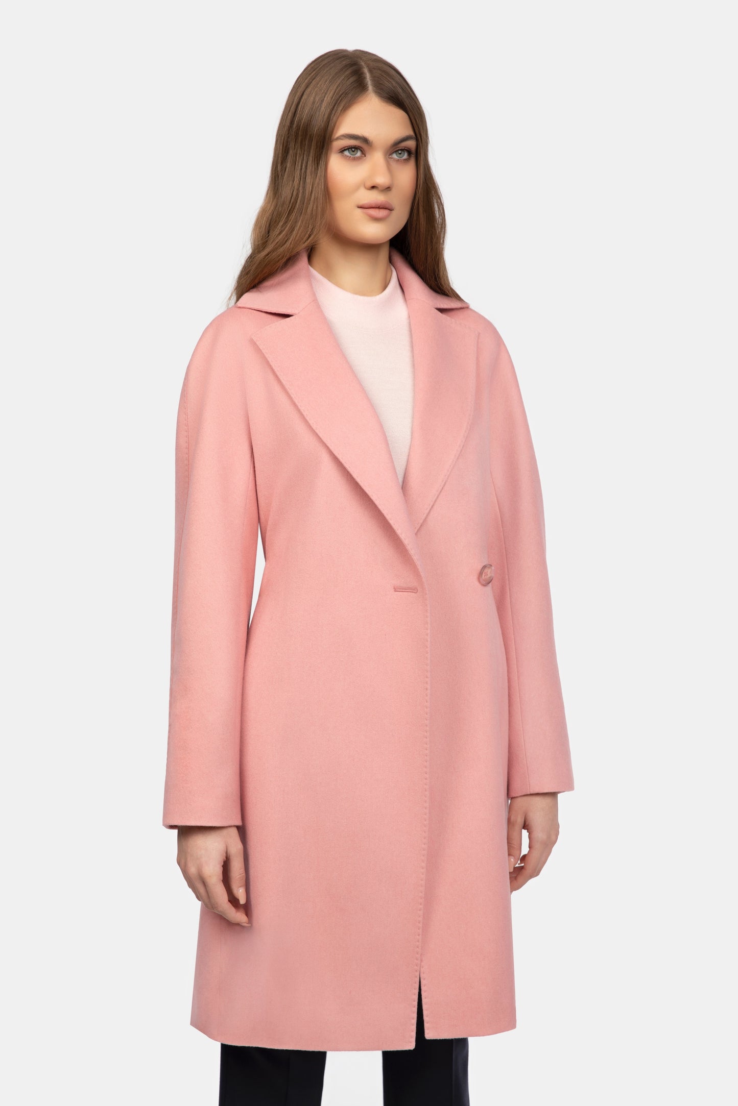 Pink Belted Overcoat