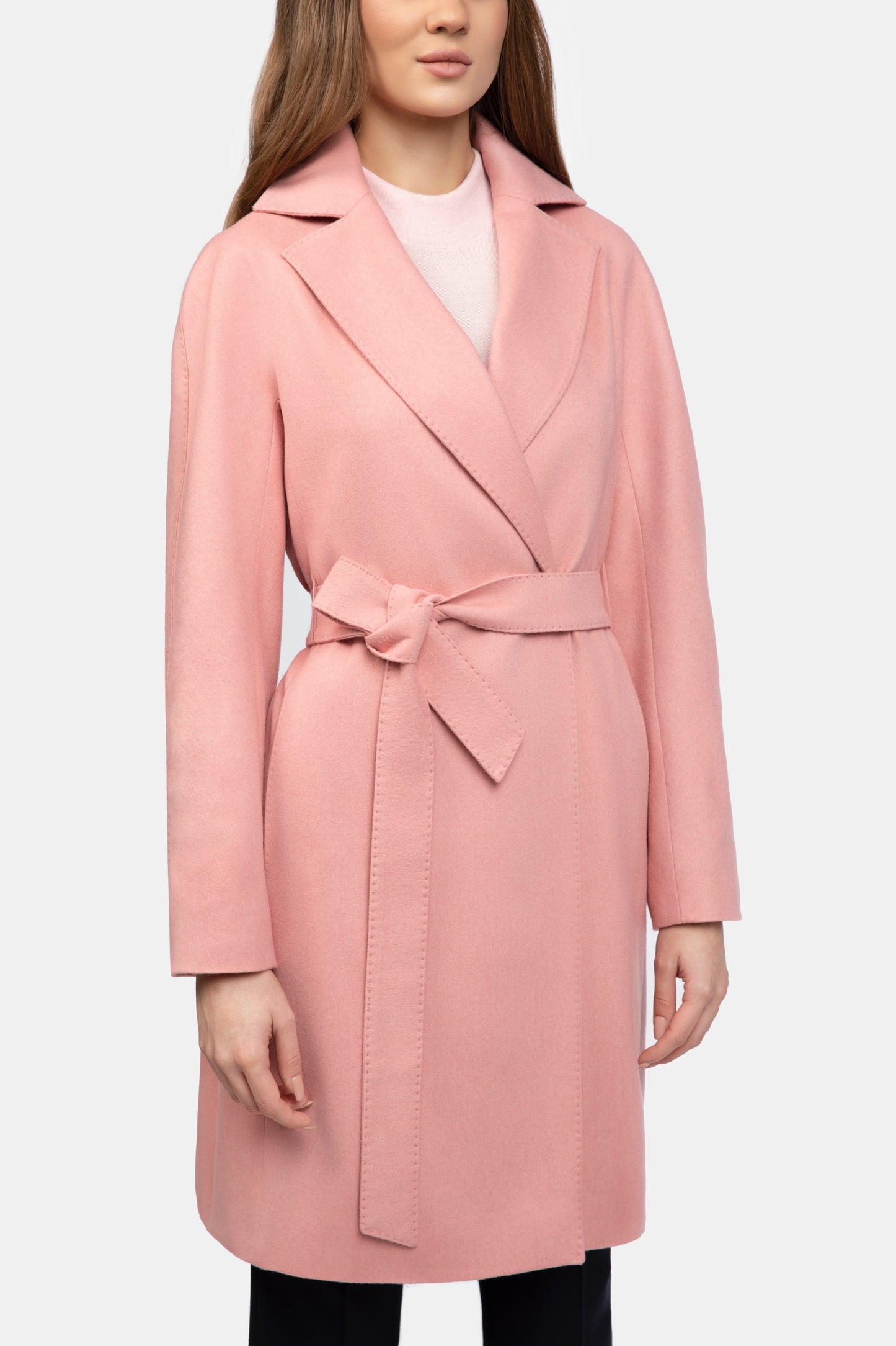 Pink Belted Overcoat