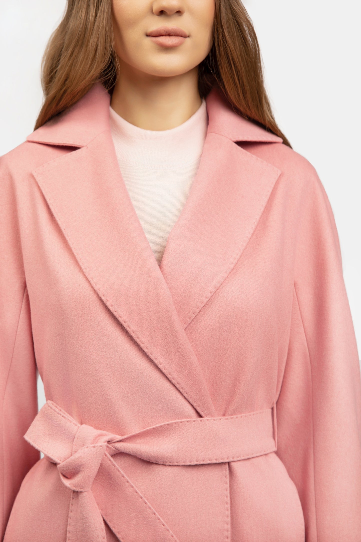 Pink Belted Overcoat