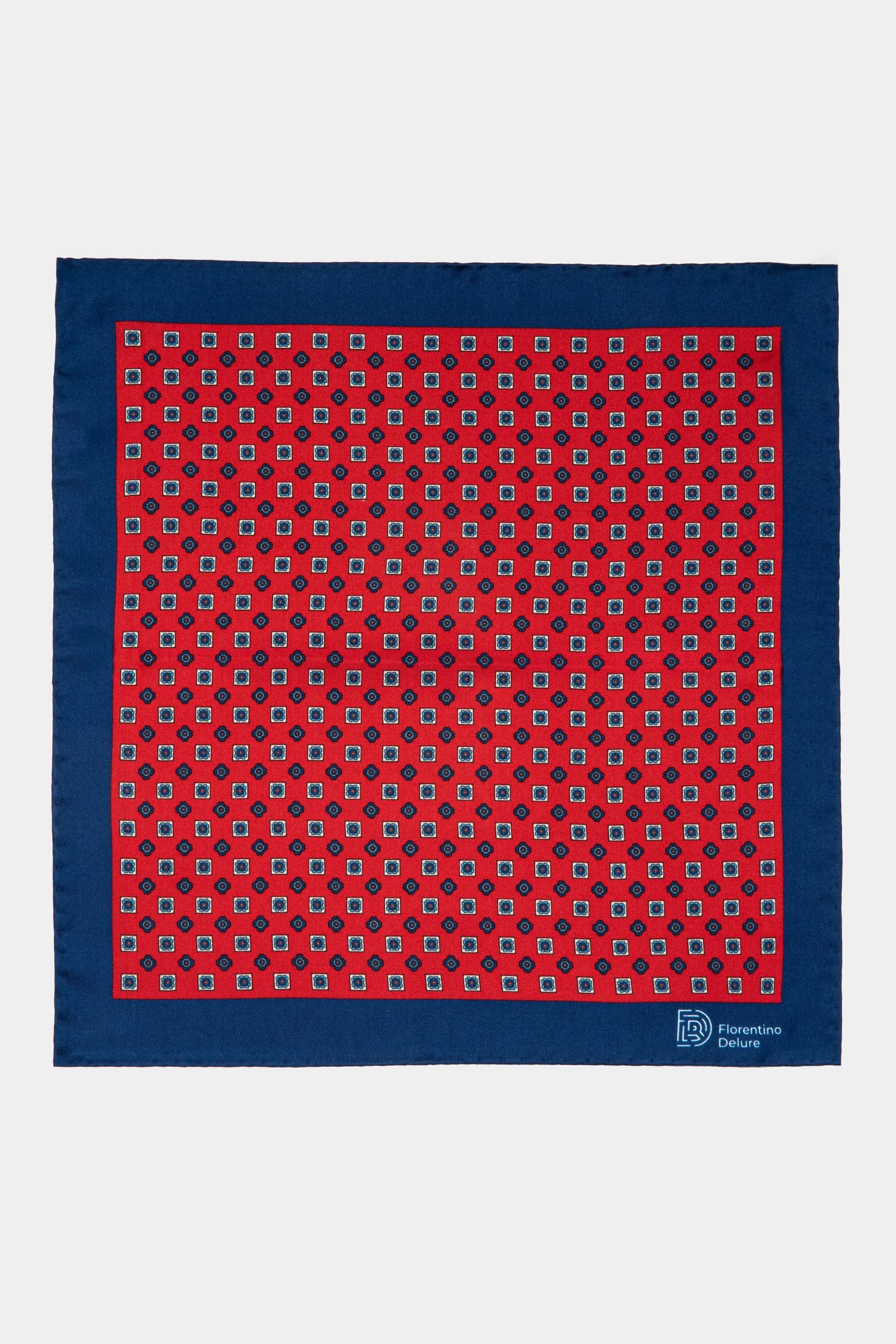 Red Print Pocket Square