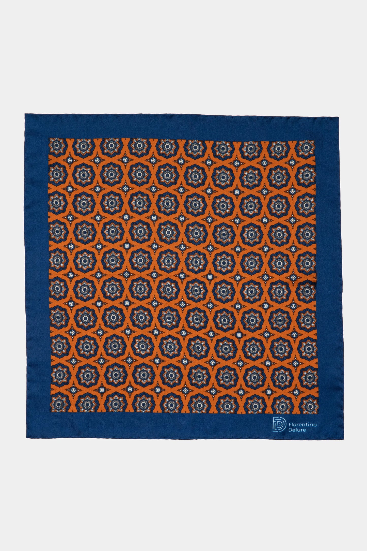 Orange Print Pocket Square