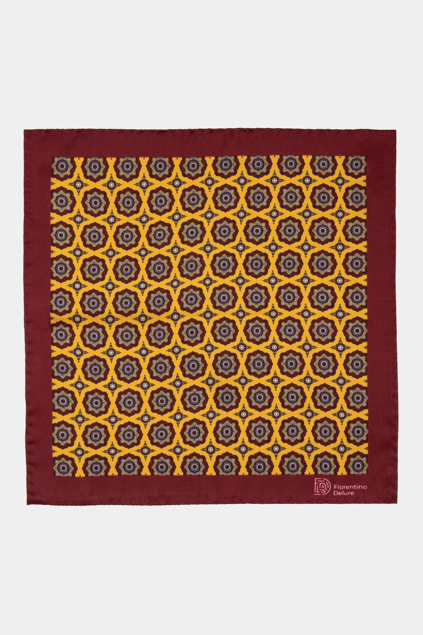 Bordeaux Print Pocket Square