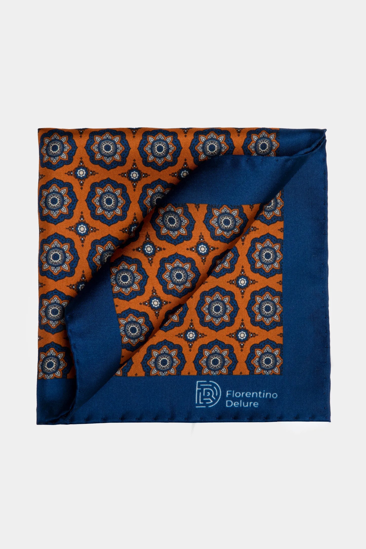 Orange Print Pocket Square