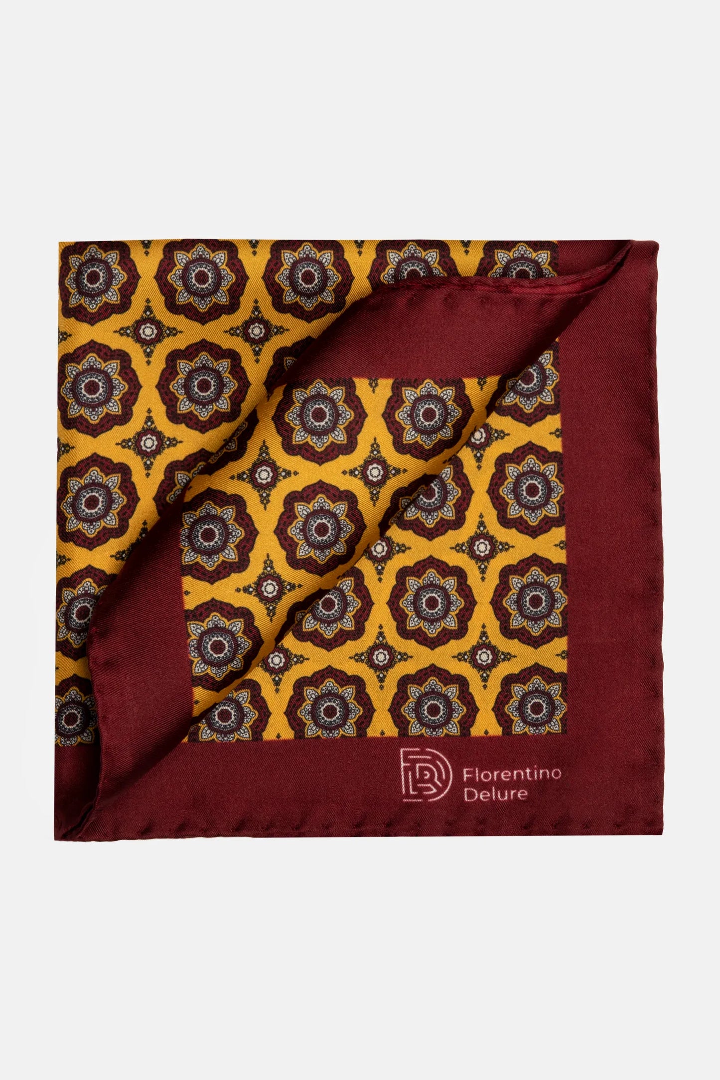 Bordeaux Print Pocket Square