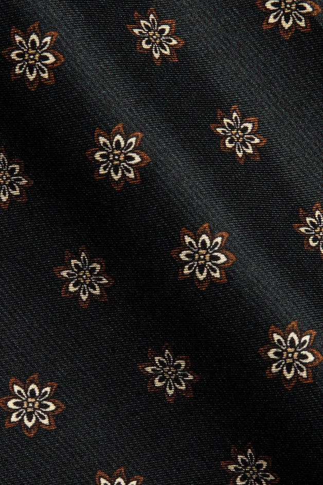 Navy Print Pocket Square