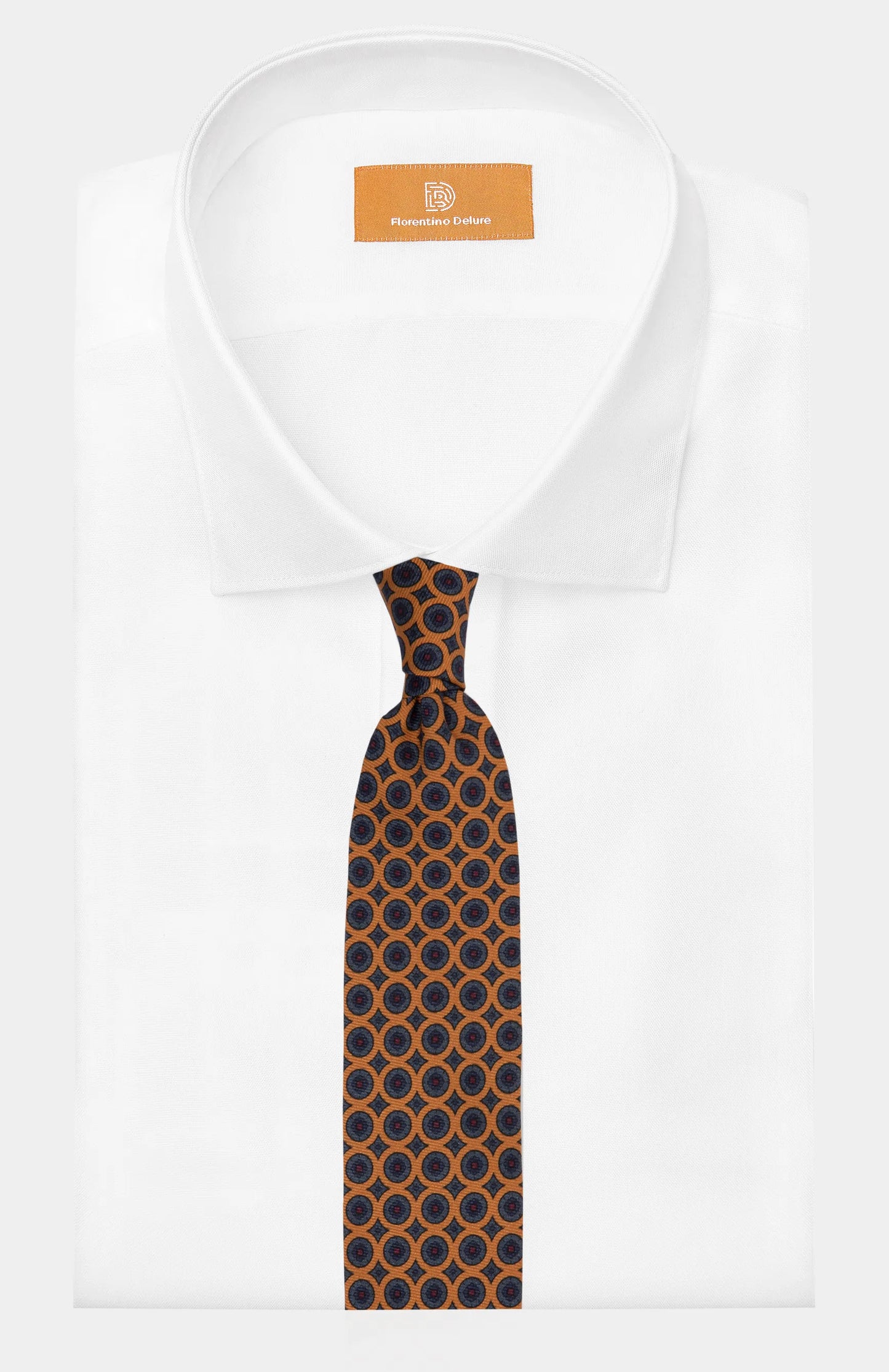 Orange Print Tie