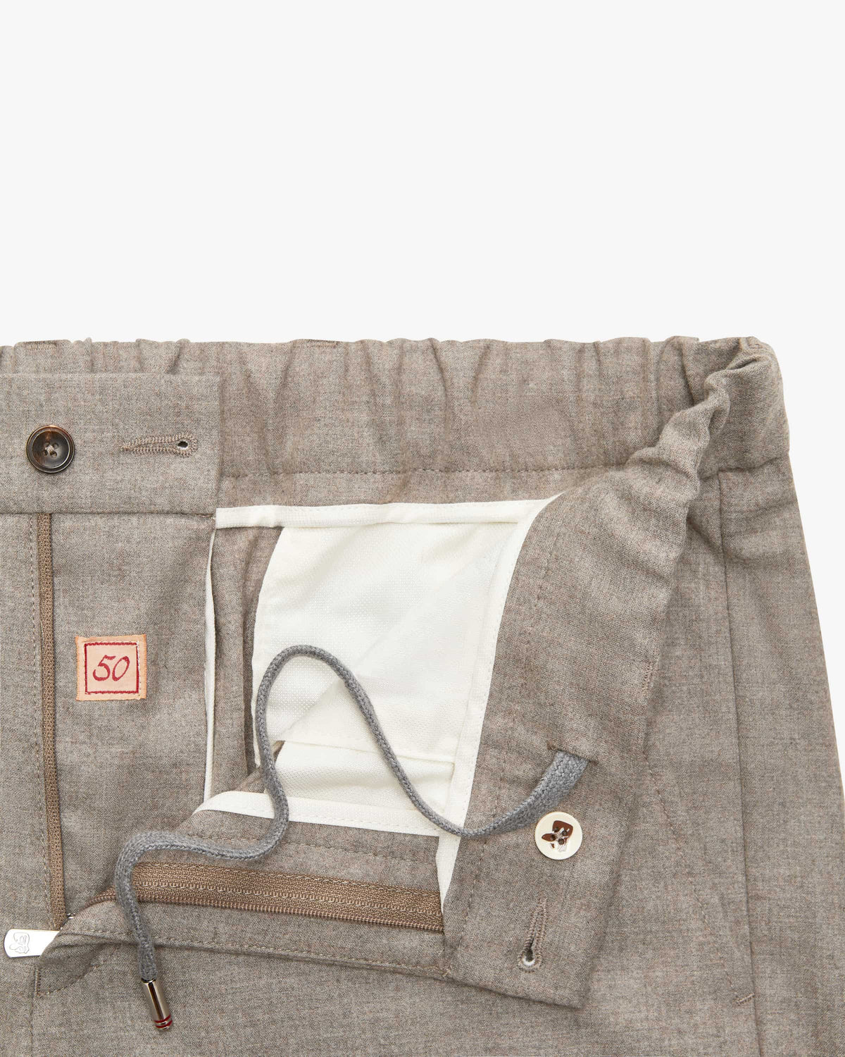 Men's Beige Cotton Chinos