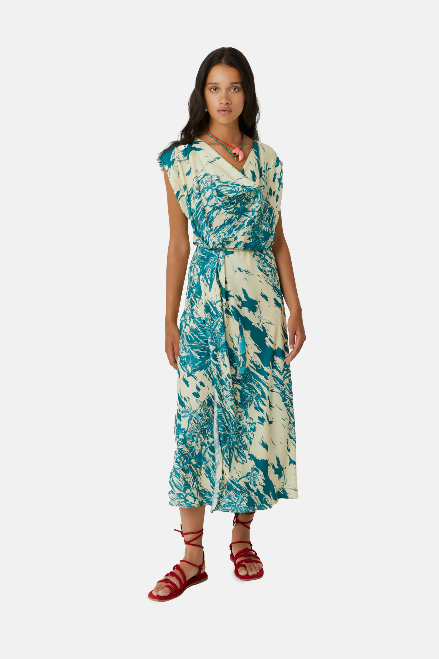 Blue Print Kimono-Dress