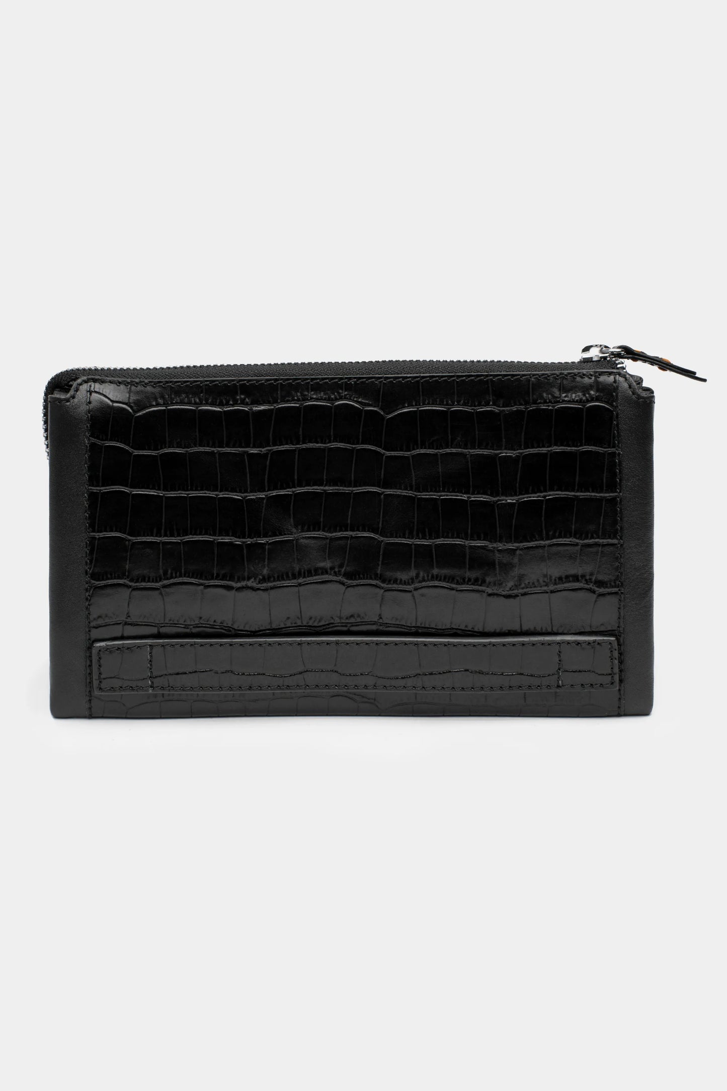 Black Zip Leather Wallet