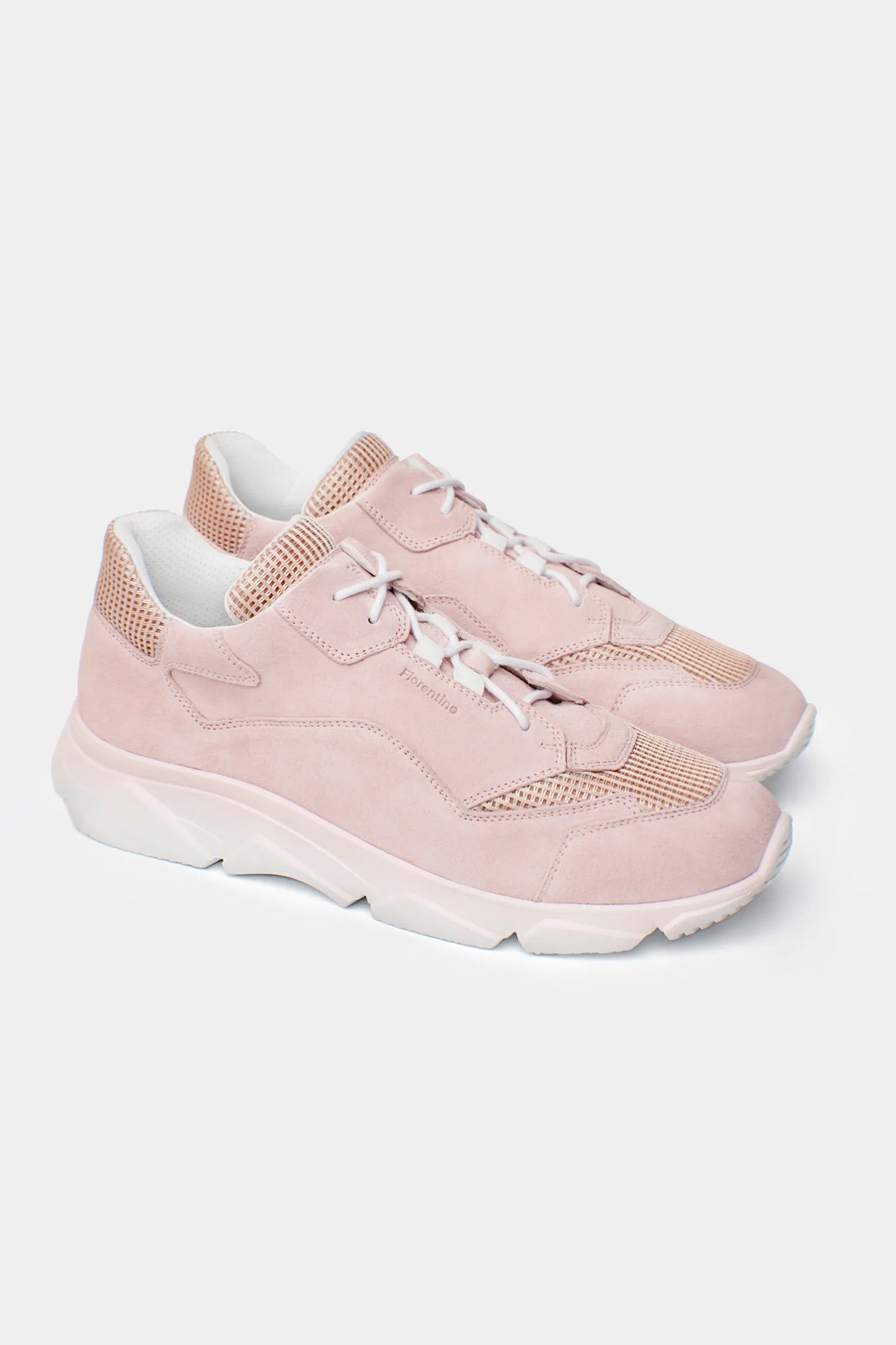 Pink Suede Athletic Sneakers
