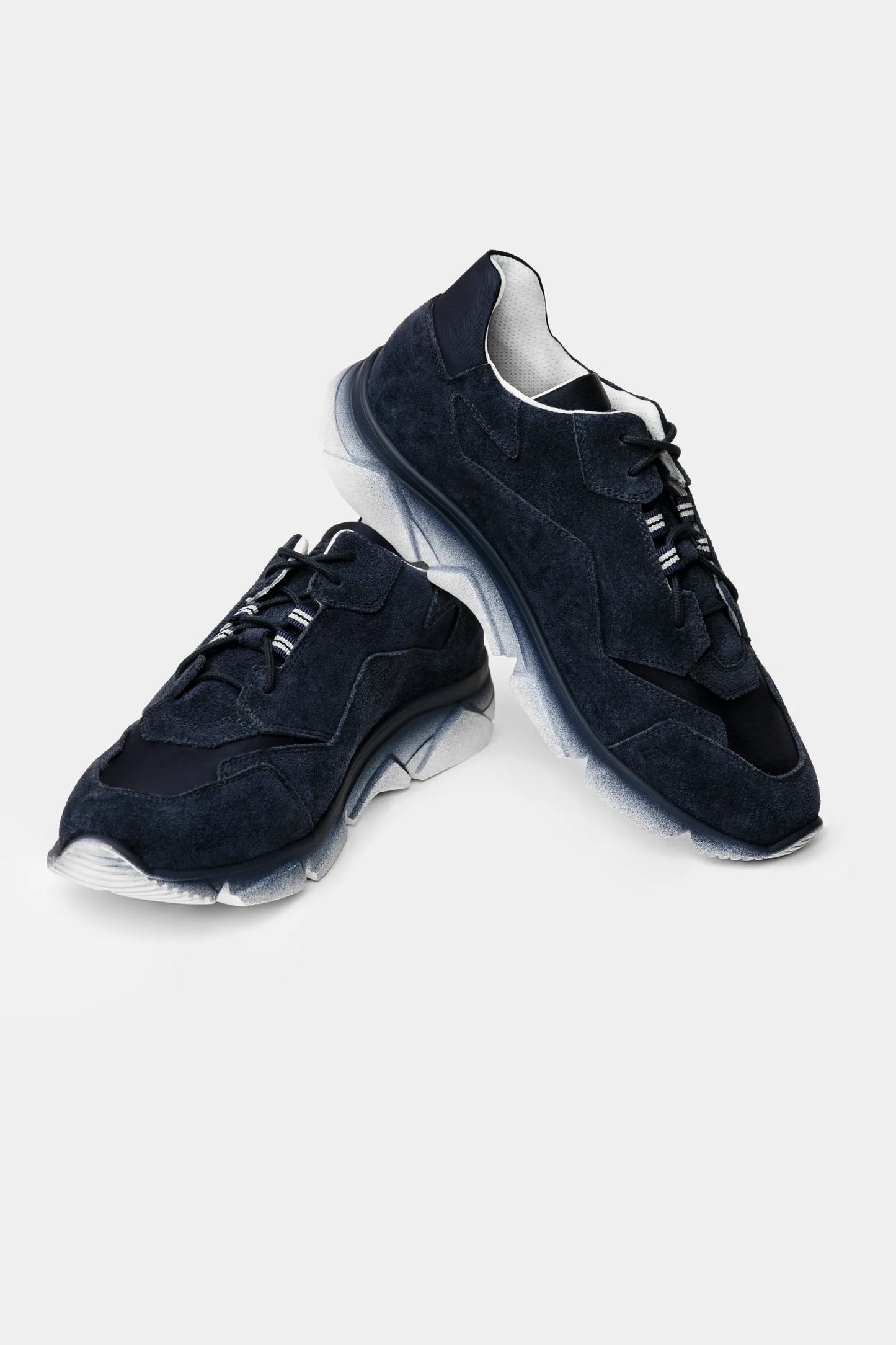 Navy Suede Athletic Sneakers
