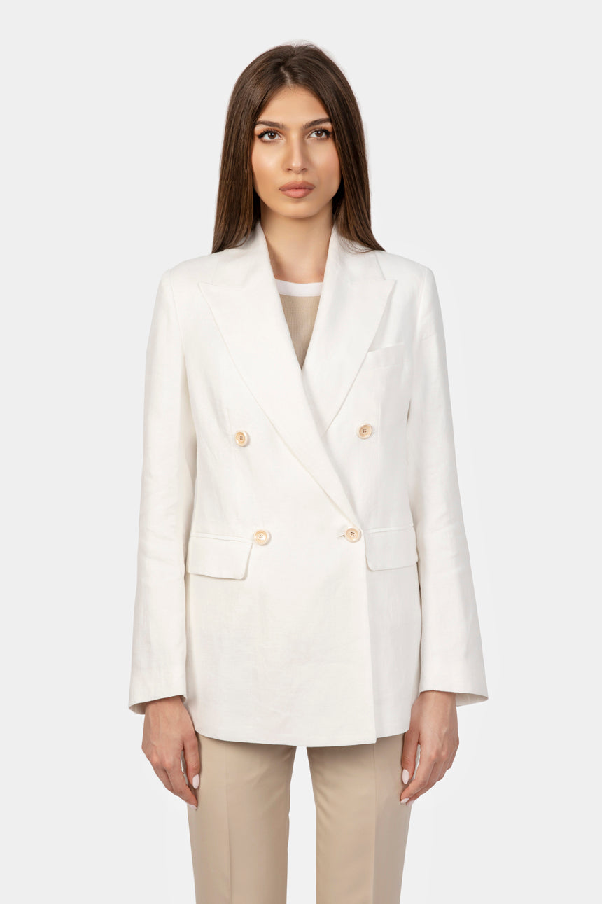 White Linen Luna Jacket