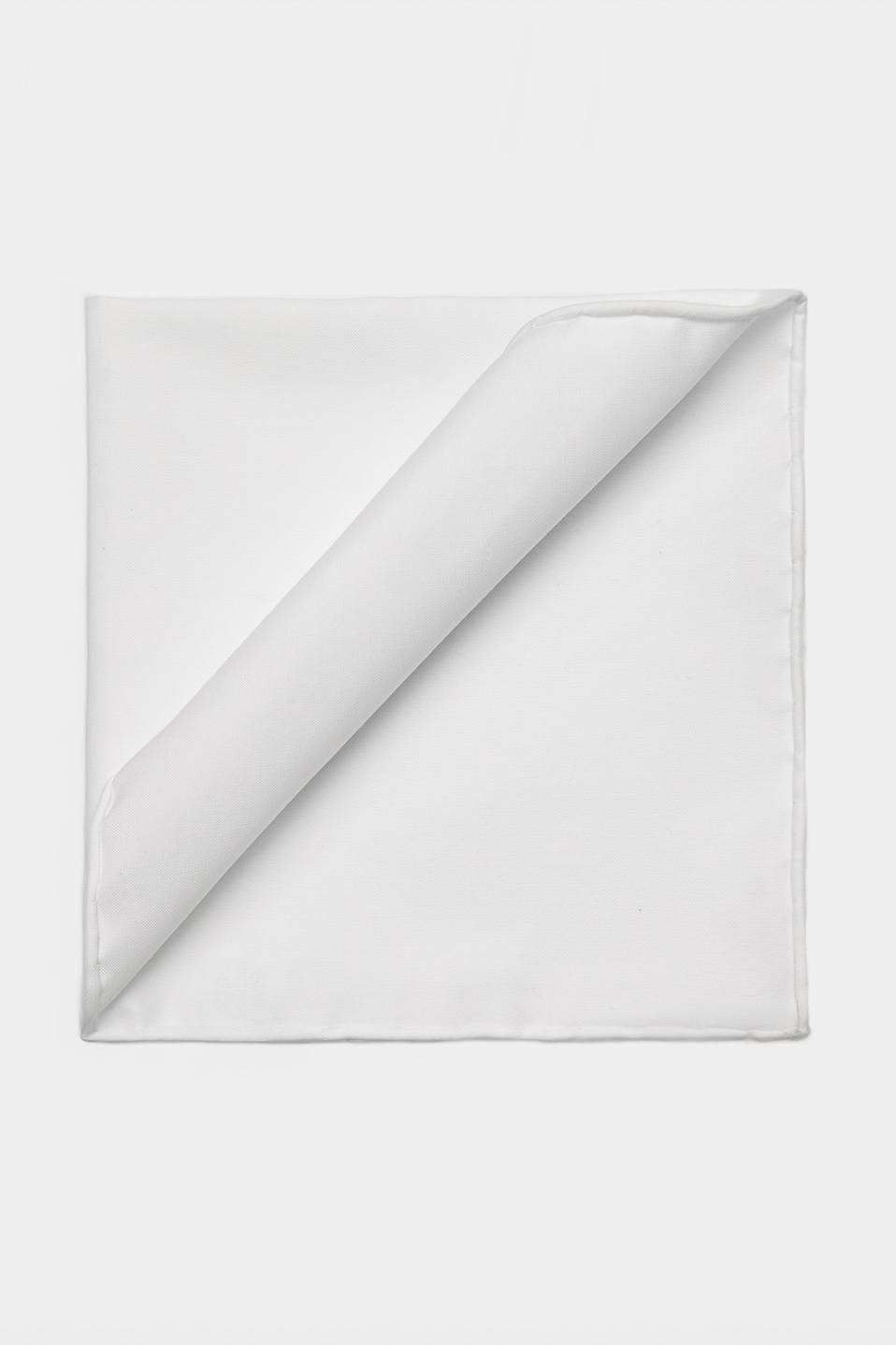 White Cotton Pocket Square