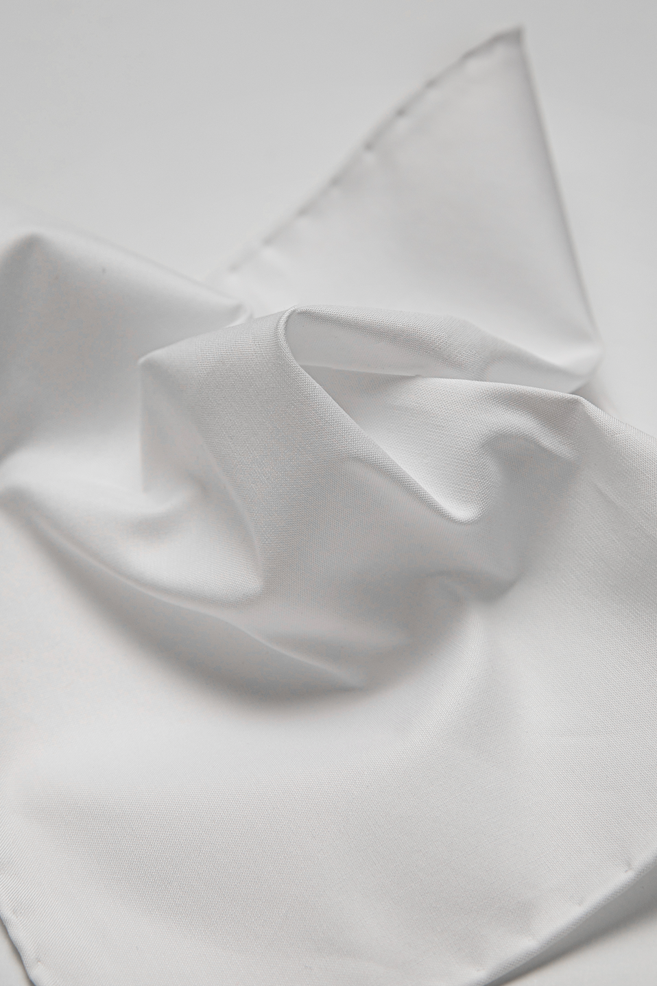White Cotton Pocket Square