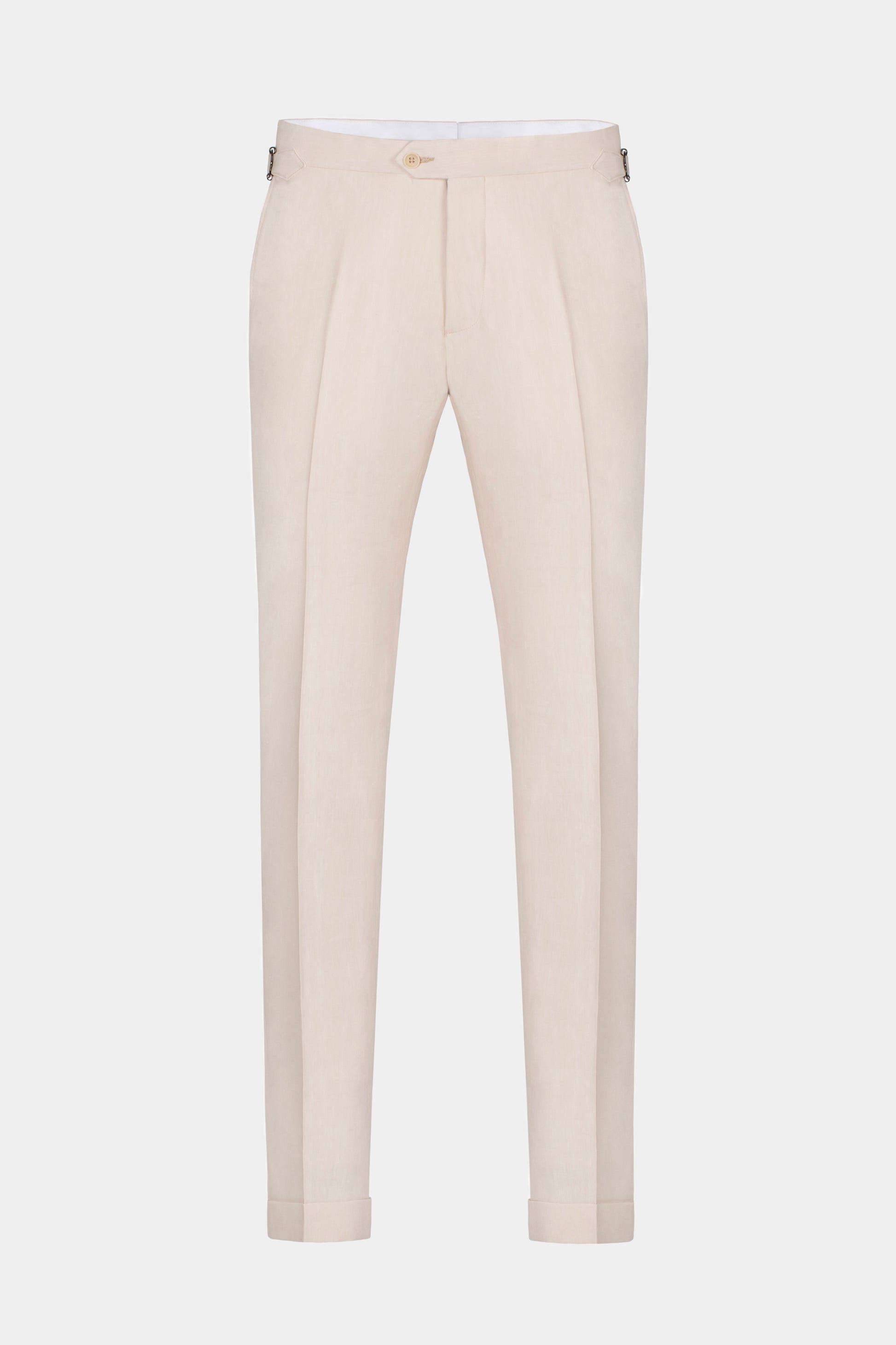 Pantaloni Como bej Florentinodelure, lână in, talie medie.